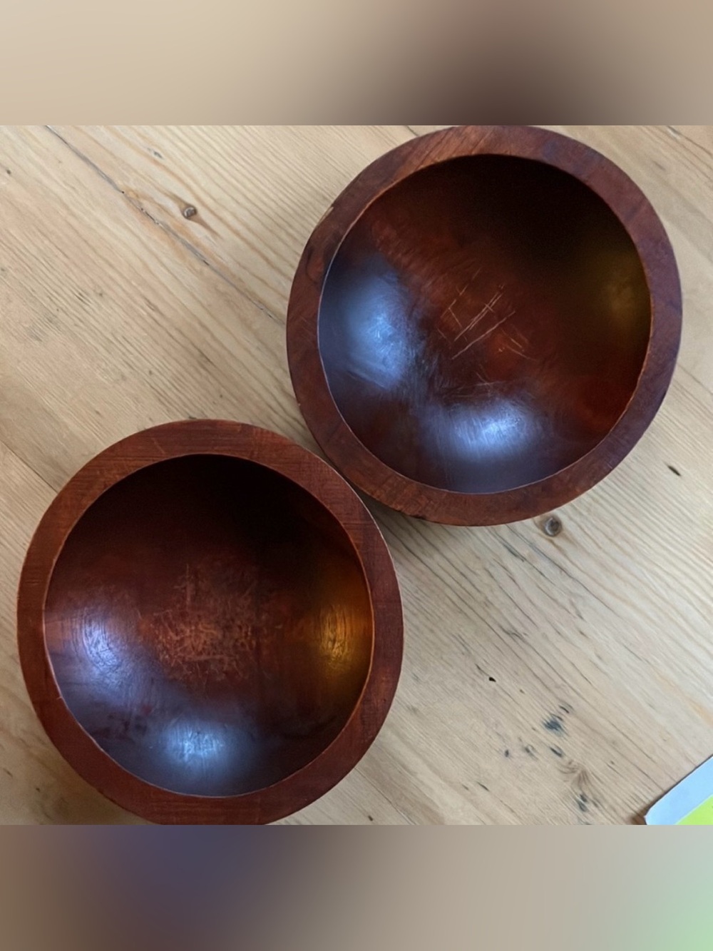 2 BARIBOCRAFT Canadian Maplewood Salad Bowl Set REPLACEMENT Bowls